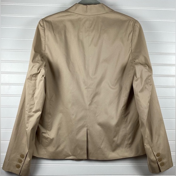 Banana Republic Tan Blazer Size 14 Cotton Blend - Picture 4 of 9
